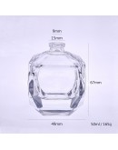 50ml方形晶白料卡口厚底香水瓶