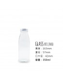鋁蓋350ml透明玻璃方瓶