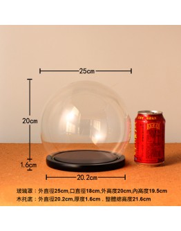 圓球玻璃罩直徑25cm