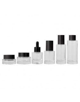 厚底直圓玻璃瓶套組