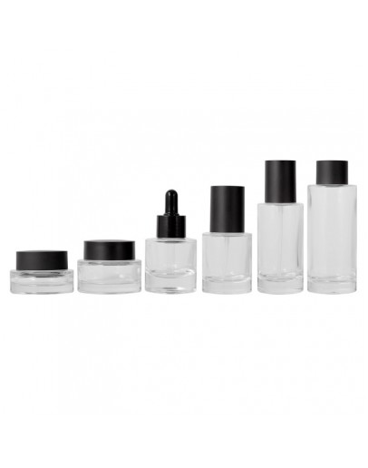 厚底直圓玻璃瓶套組