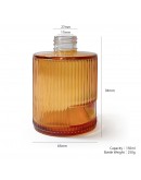 150ml淺棕色豎紋圓柱擴香瓶