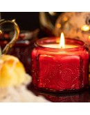 六角香薰蠟燭浮雕玻璃杯120ml