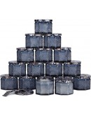 六角香薰蠟燭浮雕玻璃杯120ml