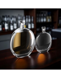 扁圓厚底玻璃瓶