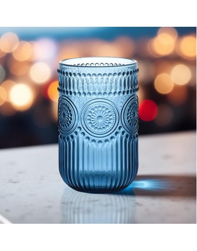 400ML浮雕玻璃杯