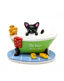 黑貓浴缸泡澡微景觀創意花插
