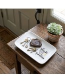 手寫風格白色瓷盤20cm