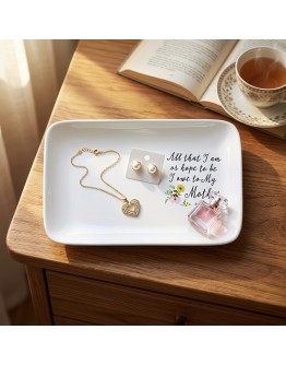 手寫風格白色瓷盤20cm