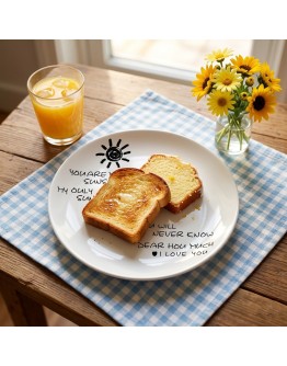 療癒系白色圓盤20cm