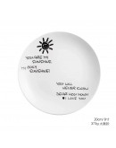 療癒系白色圓盤20cm